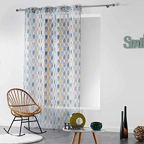 Douceur d'Intérieur 1624725 PALPITO Panneau à œillets Polyester Blanc 140 x 240 cm