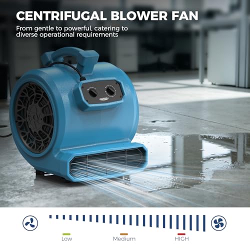Image of ALORAIR Air Mover 3 Speed Floor Drying Fan 5 Angle Blower Fan - GE4000T