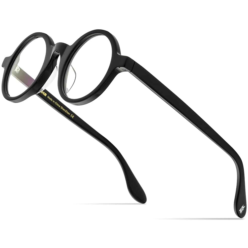HEPIDEM Acetate Men Vintage Round Optical Glasses Frame Spectacles Optical Eyeglasses