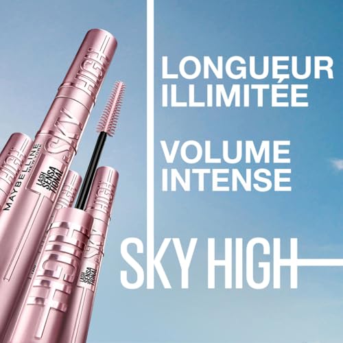 Maybelline New-York - Mascara Volume et Longueur Waterproof - Sky High Waterproof – Teinte : Very Black, 7,2 ml – Image 4