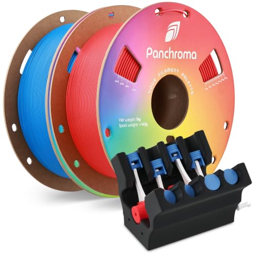 Image of Panchroma Matte PLA 3D Printer Filament Bundle 2kg, Lava Red+Sapphire Blue | 1.75mm High Speed 3D Printing Filament Fits for Most FDM Printers, ±0.02mm Accuracy, Neaty Wound & Matte Finish, 2kg Pack