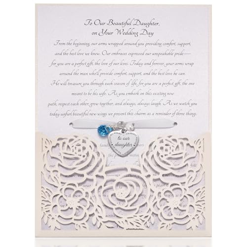 Image of MIXJOY Something Blue Gift for Bride, Wedding Day Bridal Blue Pearl Angel Wings Bouquet Garter Charm for Bride to Be