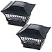 GreenLighting Aluminum Solar Post Cap Light 4x4 Wood or 5x5 PVC (Black, 2 Pack)