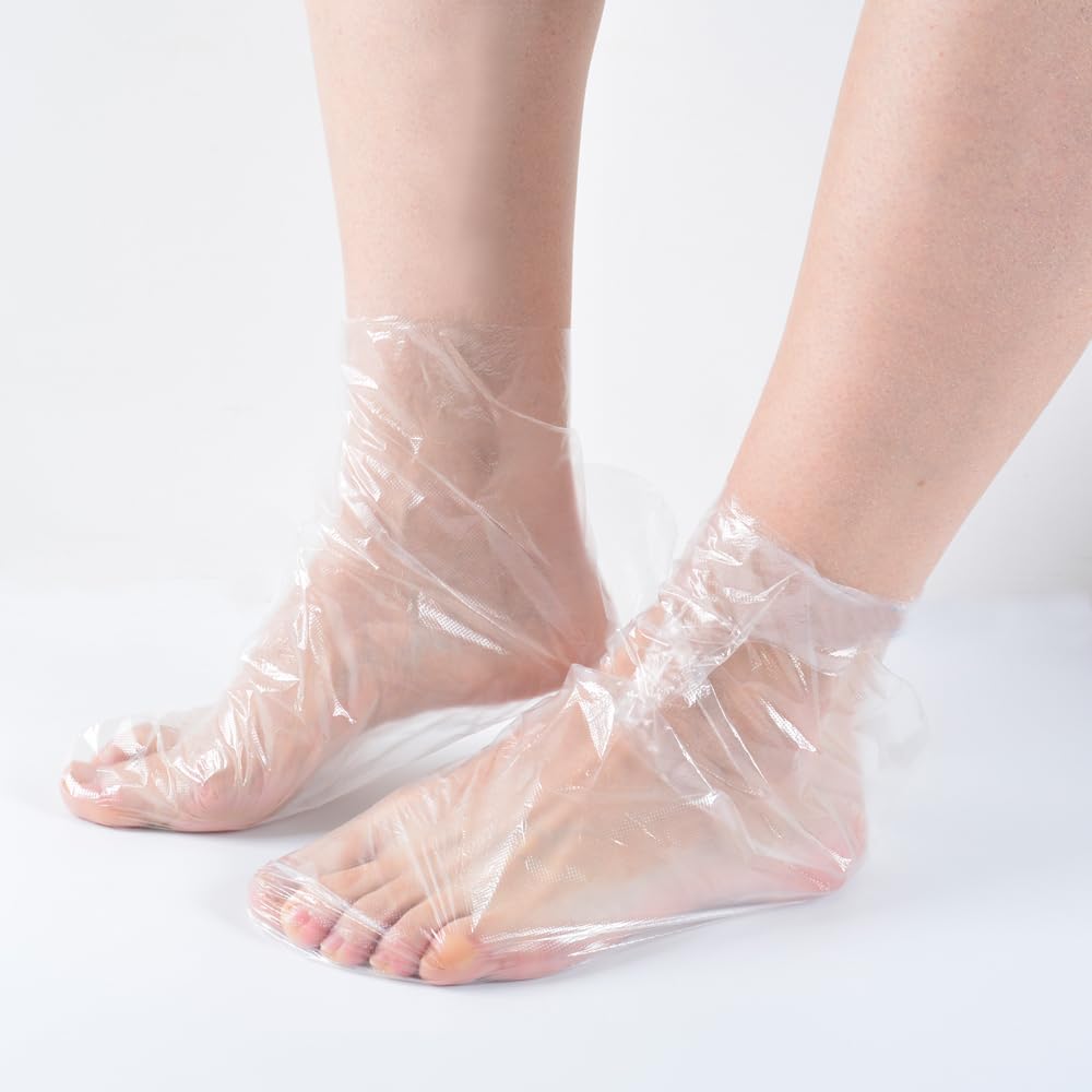 Jiasail 200Pcs(100Pairs) Disposable foot film cover, Paraffin Bath Liners for Foot anti cracking plastic bag - Image 4