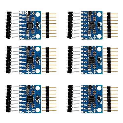 Aokin 6 Pcs GY-521 MPU-6050 MPU6050 Module Kit,6 DOF MPU-6050 3 Axis Accelerometer