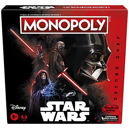 Hasbro-Gaming-Monopoly-Star-Wars-Cote-obscur-Jeu-de-societe-Familial-Enfant-Cadeau-Star-Wars-Multi-6-Joueurs Hasbro Gaming Monopoly: Star Wars Côté obscur, Jeu de société Familial, Enfant, Cadeau Star Wars, Multi, 6 Joueurs