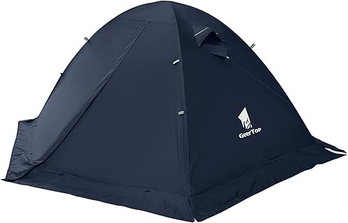 GEERTOP Tienda de campaña ultraligera para 2 personas, 4 estaciones, impermeable, doble capa, clima frío, fácil de instalar, para campamento