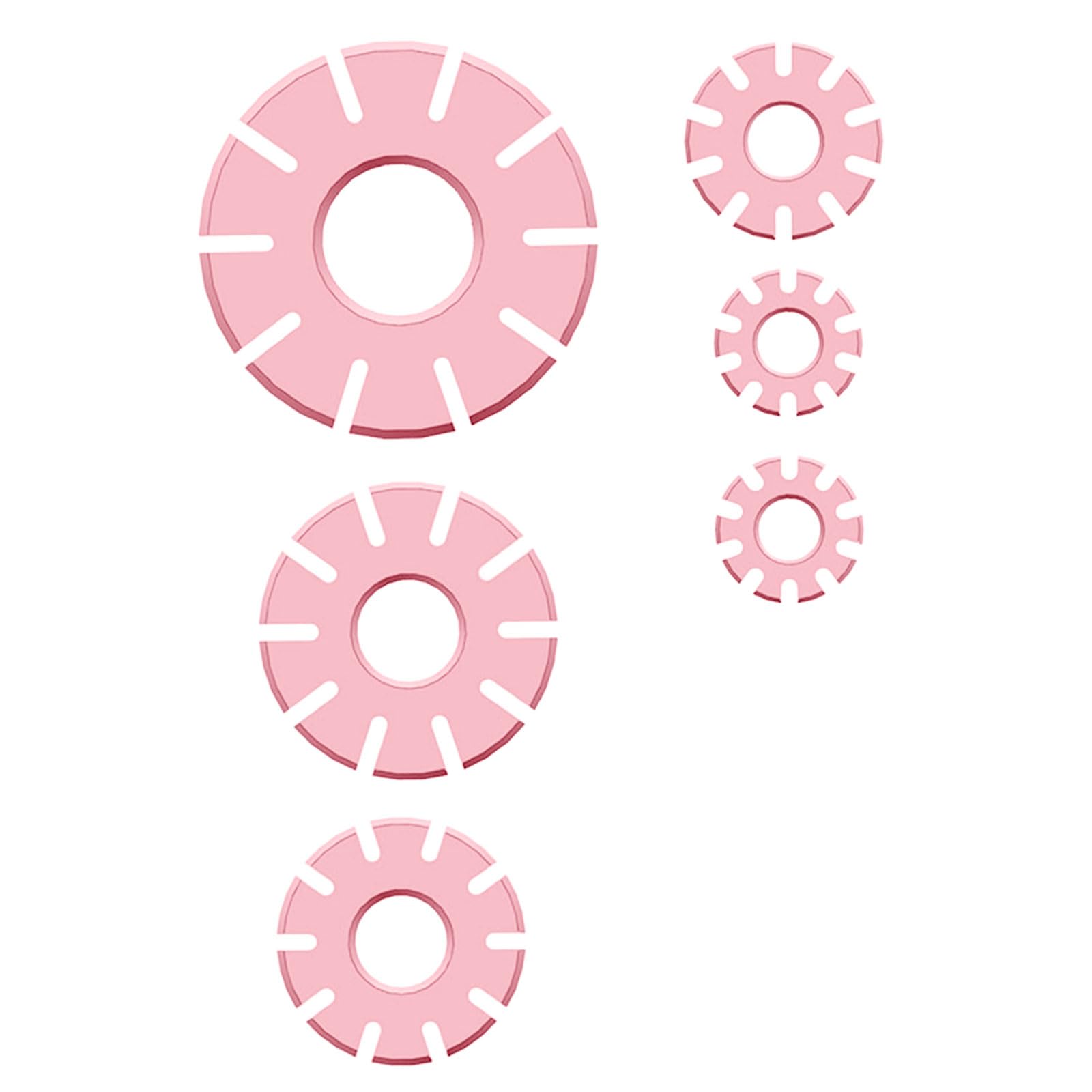 Oxxggkao 6 Pcs/Set 1.5/2 / 2.5/3 / 3.5 / 4cm Earring Maker Guide Clay Tool Clay Hoop Guide Silicone Cutter for Jewelry Making