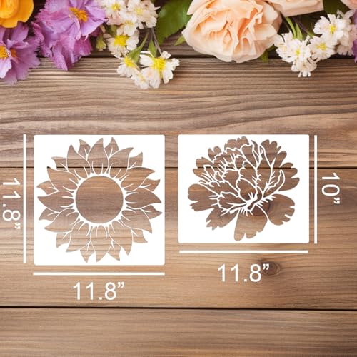 Large Flower Stencils for Wood Fence Floral Stencil by zosylley - Image 2
