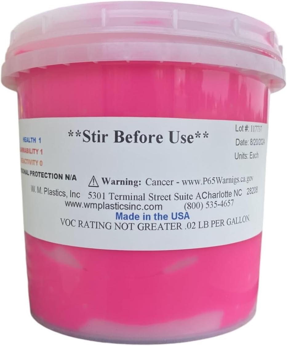 Plastisol Ink for Screen Printing-Quart (Fluorescent Magenta)