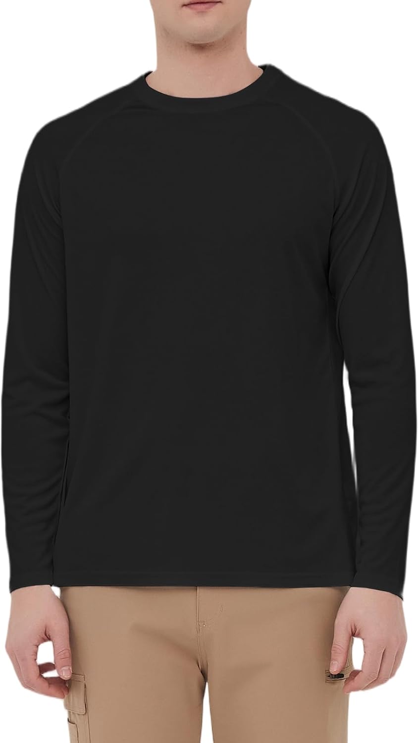 HYCOPROT Men's Rash Guard Shirts UPF 50+ Sun Protection Fishing Shirts for Men UV Long Sleeve Quick Dry Swim Shirt Running - Image 9