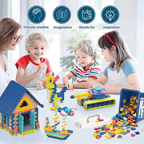 Klaybear 320 Pieces Building Blocks Sets For Kids, Stem Building Toys For Kids Ages 6-8-12, Learning & Educational Toys Gifts For Boys Girls, Kid Brain Development Preschool Kindergarten Sensory Toys #TOP5