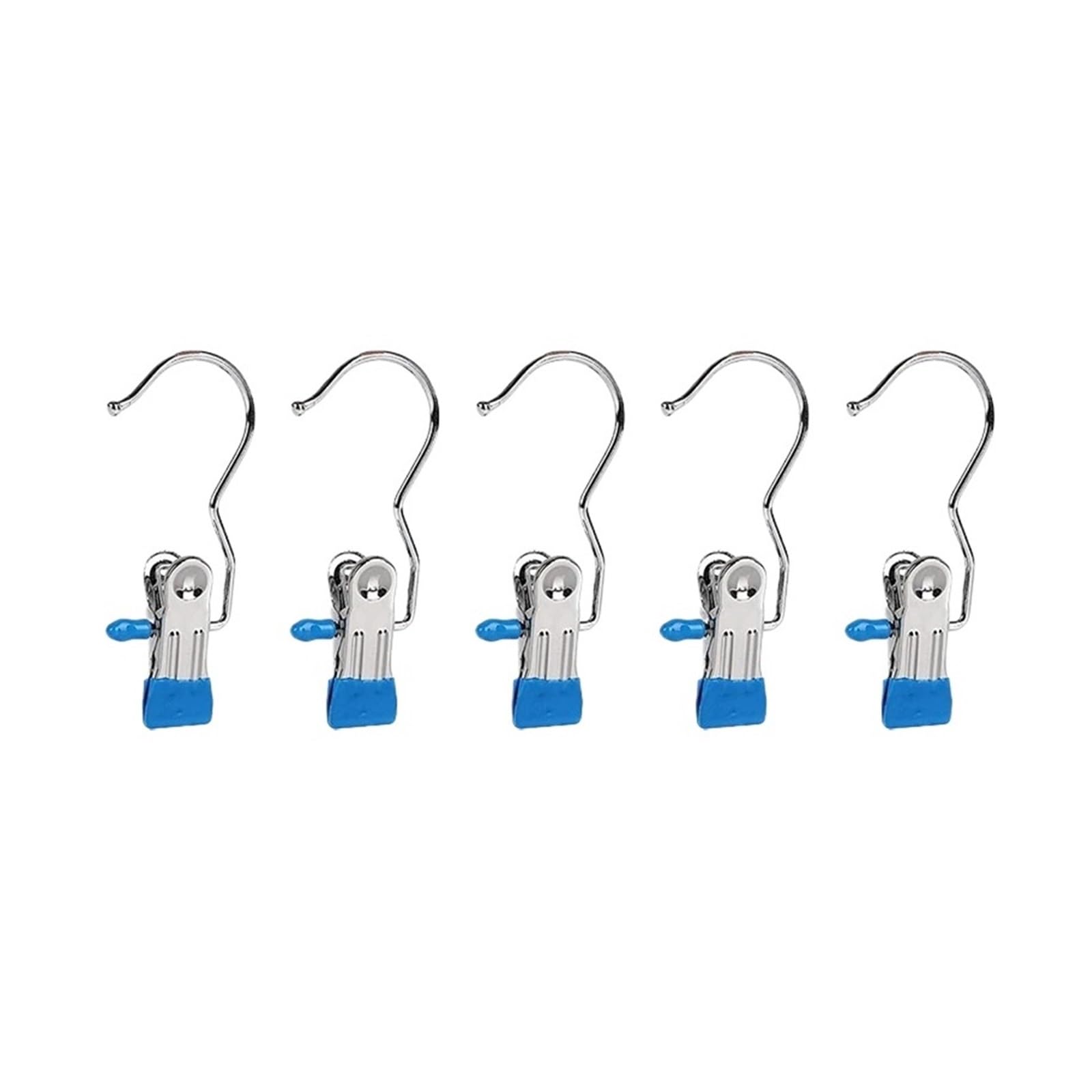 5-30pc Clothespins with Hook Laundry Clothes Pegs for Hanging Pants Hanger(5pcs-blue)