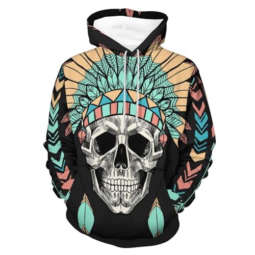 Hoodie squelette unisexe noir en taille S pour homme et femme