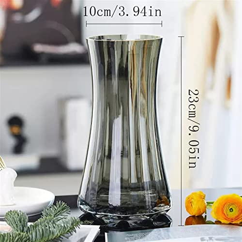 Vase en verre fleurs transparentes à base d'eau et fleurs séchées de salon - 3