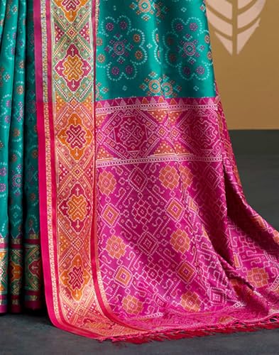 Image of MADHUHANSH Women's Cotton Linen Saree with Unstitched Blouse Piece and Floral Printed Pattern | Women Saree for Special Occasion | Stylish Modern Sarees