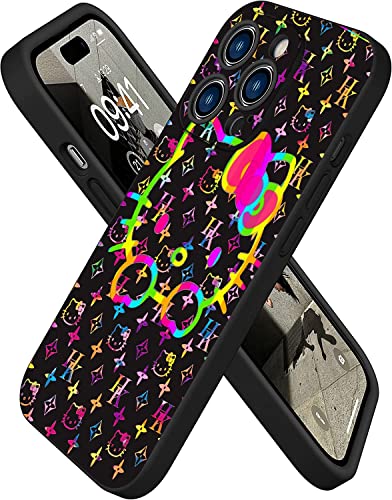 Iphone 14/14 Plus / 14 Pro / 14 Pro Max Case, Mar-Vel Aven-Ger Dc Character Design Pattern Black Cool Shockproof Tpu Ultra-Thin Non-Slip, Drop-Proof (Iphone 14, H-Ki Tty) #TOP1