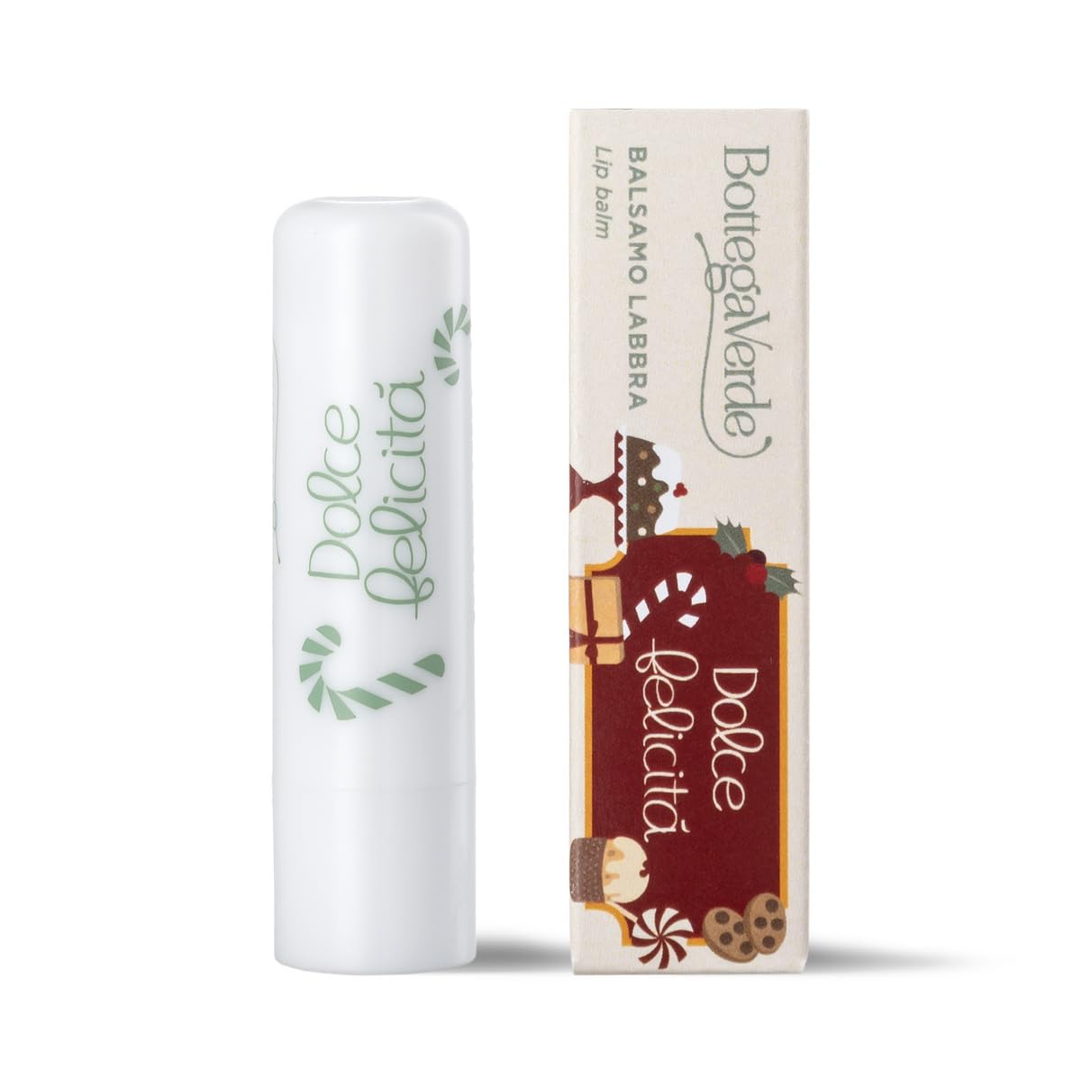 Bottega Verde - Cofanetto Regalo Dolce Felicità, con Bagnodoccia 250 ml, Latte Corpo 150 ml, Crema Mani 30 ml, Balsamo Labbra, Fragranze di Nocciola e Caramello Salato
