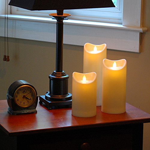 Lumabase Battery Operated 5" Pillar Candle With Moving Flame #TOP2