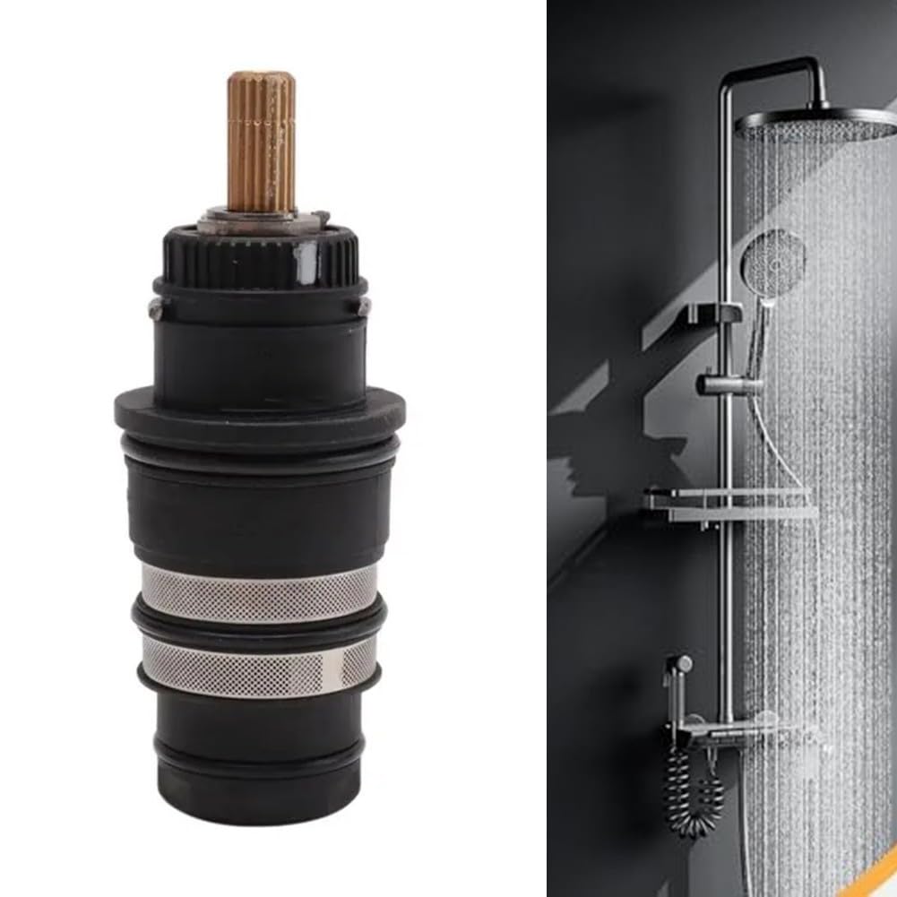 Cartuccia doccia termostatica in ottone, nucleo termostatico per valvola doccia, per 98282000, cartuccia di miscelazione in ottone con design a prova di perdite, struttura in plastica e metallo per la
