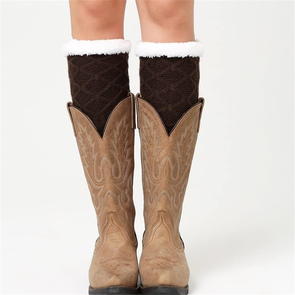 3ペア レッグウォーマー 女性用 暖かい 膝 冬 ニット レッグウォーマー ソックス 暖かい ブーツ カフス ロングソックス (色