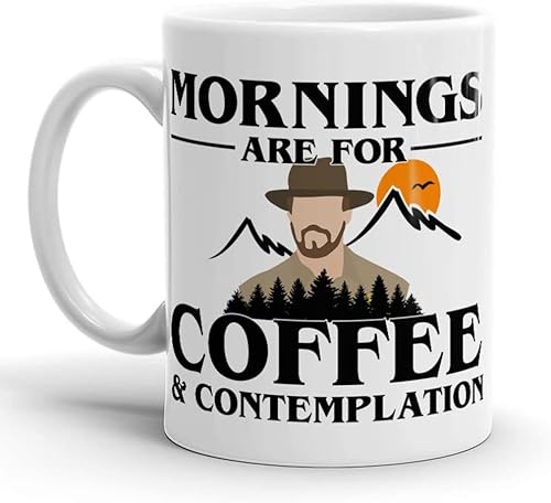 Tazas Mornings Are For Coffee And Contemplation Taza de café de 11 onzas regalos para el día del padre