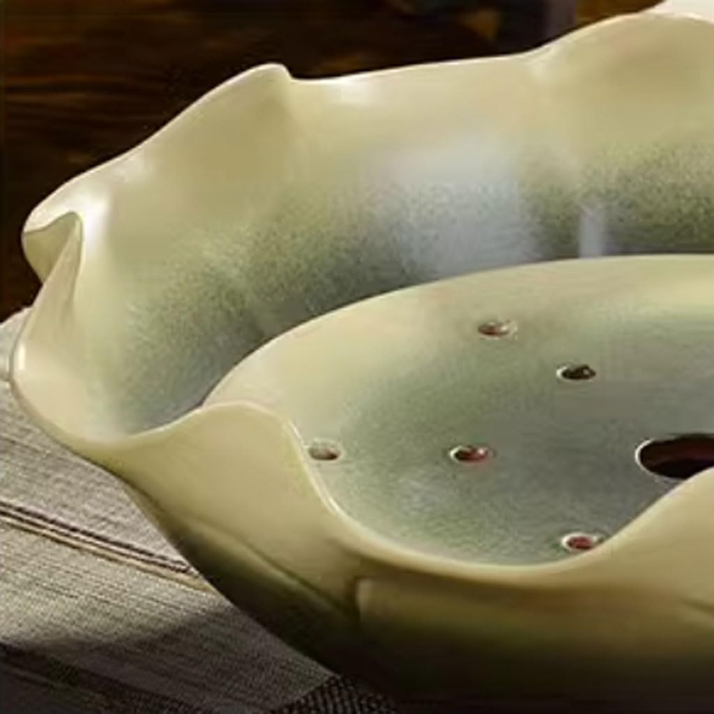 Blat taca na kawę kreatywna retro ceramiczna taca na herbatę salon taca biurowa okrągła taca suchy stół do parzenia kawy zestaw do herbaty Kung Fu pulpit taca na herbatę