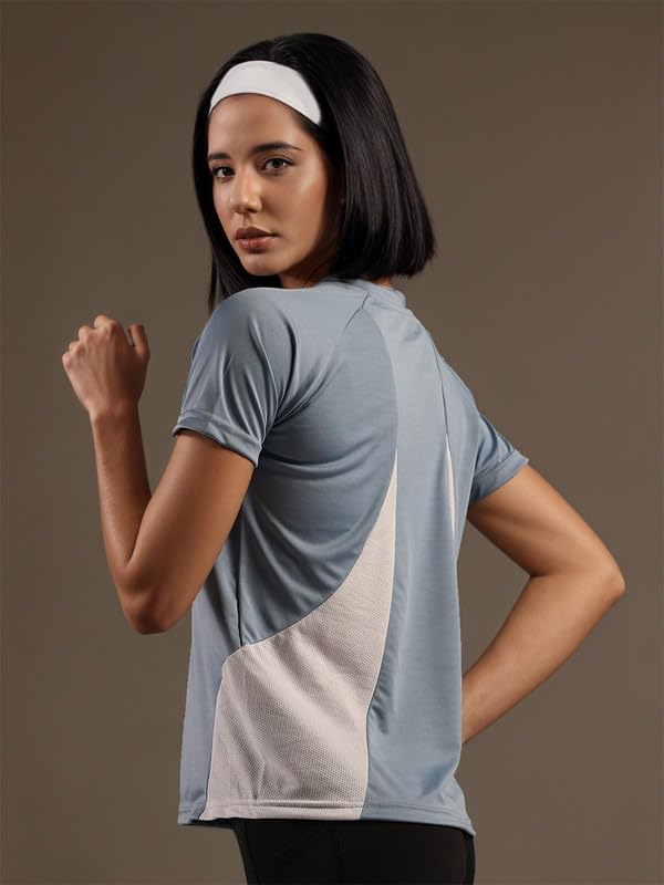 Image of CHKOKKO Gym Tshirt for Women Workout Dry Fit t Shirt Sports Tshirt Lightweight Round Neck Breathable Half Sleeve Activewear Mesh Running Yoga Tops for Woman
