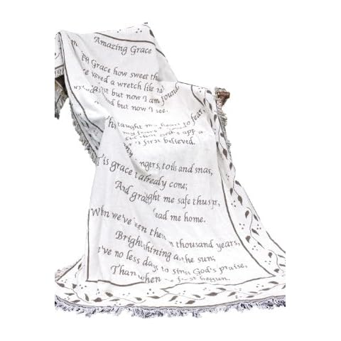Manual 46 X 60-Inch Throw with Fringe, Amazing Grace Cover
