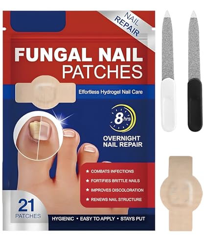 23Pcs Fungal Nail Patches, Toe Nail Corrector, Nail Alignment Patches | Gentle Support for Toe Care | Non-medicated Nail Relief Aid