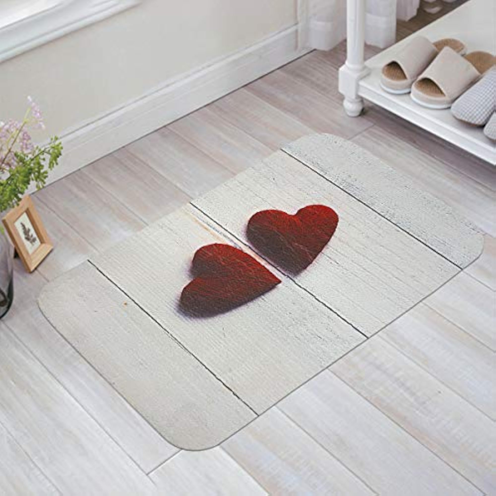 Super Soft Anti Slip Heart Shape Bath Mat, Gift for Couples