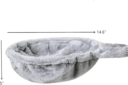 Vista 13 de SHENGOCASE Paquete de 2 tumbonas de repuesto de torre de árbol de gato beige de 13 pulgadas, 5 juguetes colgantes con pompones con cuerdas