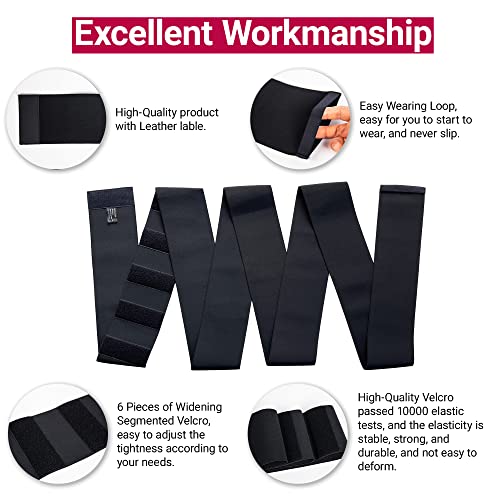 Nolipem Snatch Me Up Bandage Wrap, Wasit Wrap, Waist Trainer For Women, Waist Trainer For Stomach, Adjustable Tummy Wrap Waist Trimmer Sweat Band For Gym Sport And Daily Use (Black) One Size #TOP3