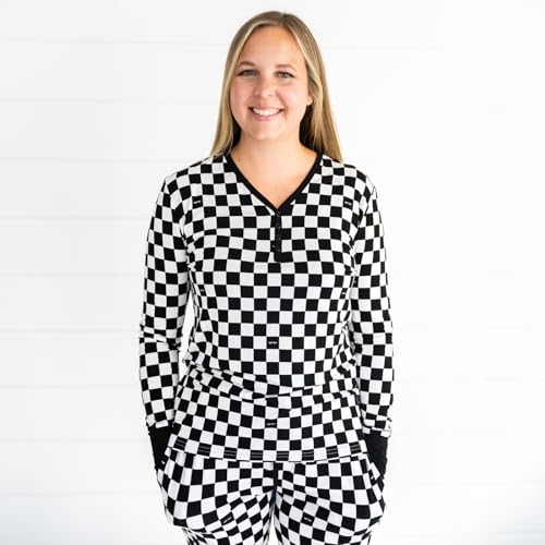 Image of Little Sleepies Womens Pajama Top, Viscose from Bamboo, Henley Button Up Nursing PJs, Family Matching Pajamas for Women Set