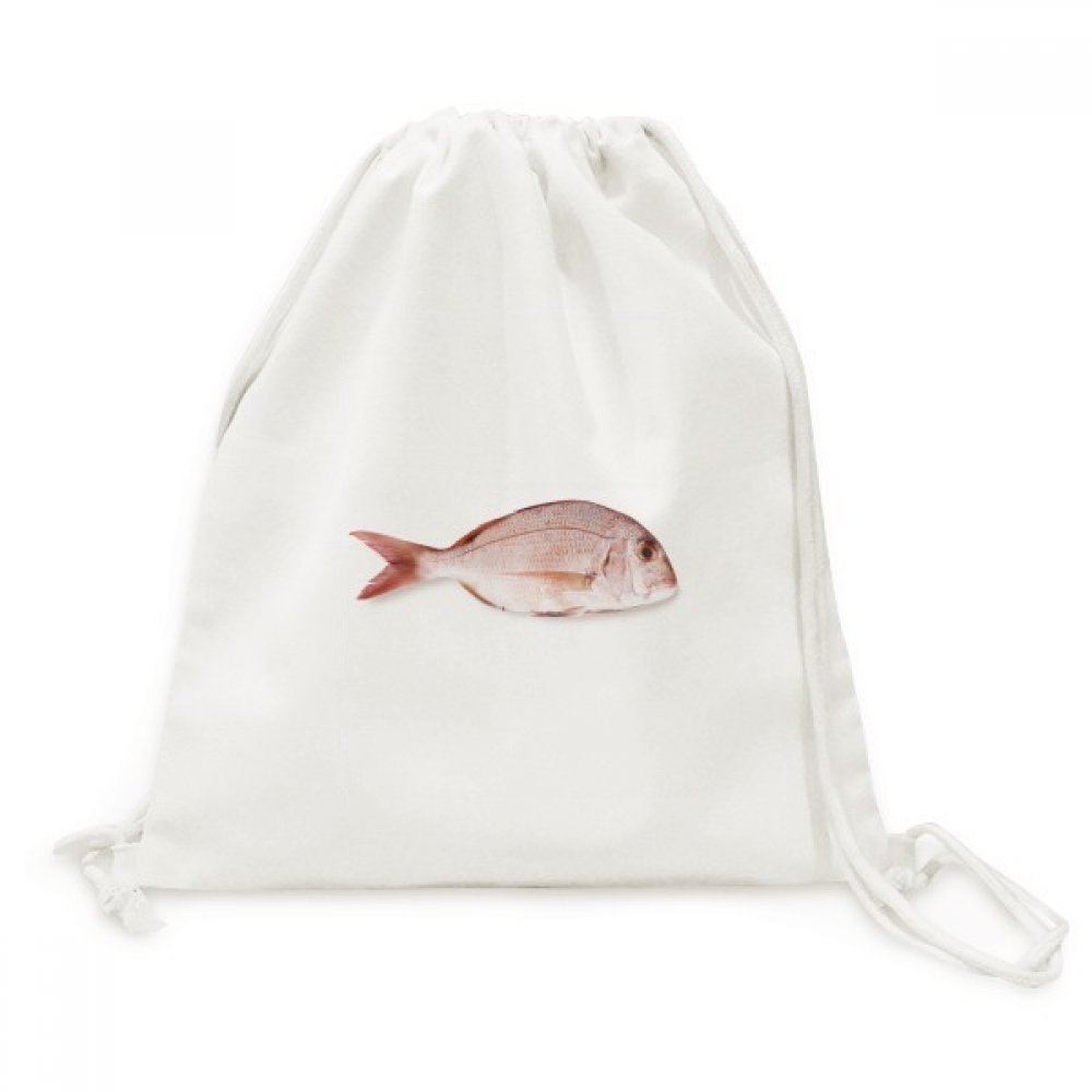 Toile Drawstring Backpack Océan Poisson Rose Sac à Cordon Petit - 5