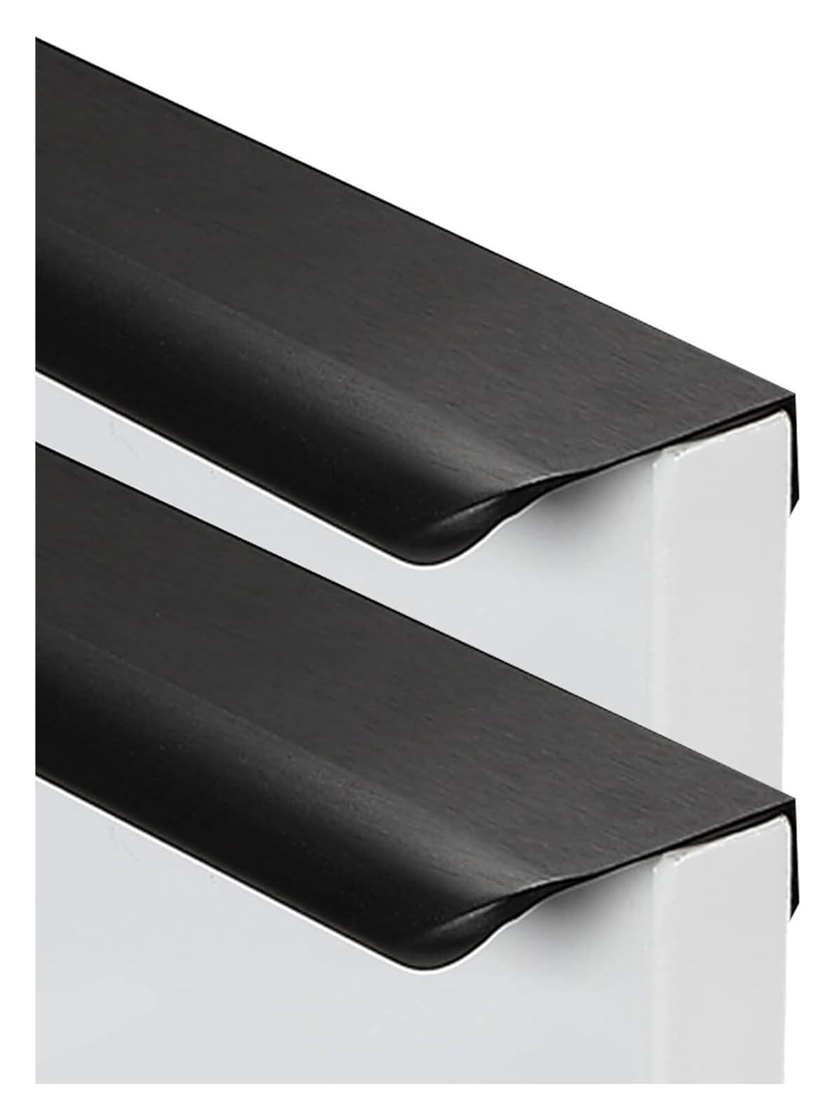 Mbhhu Black Hidden Drawer Pulls， 2Pcs Concealed Furniture Handle Hidden Pulls Rounded Corners Cabinet Handles Drawer Invisible Knobs,Cupboard Knockers Bedroom Knobber For Door(400Mm)