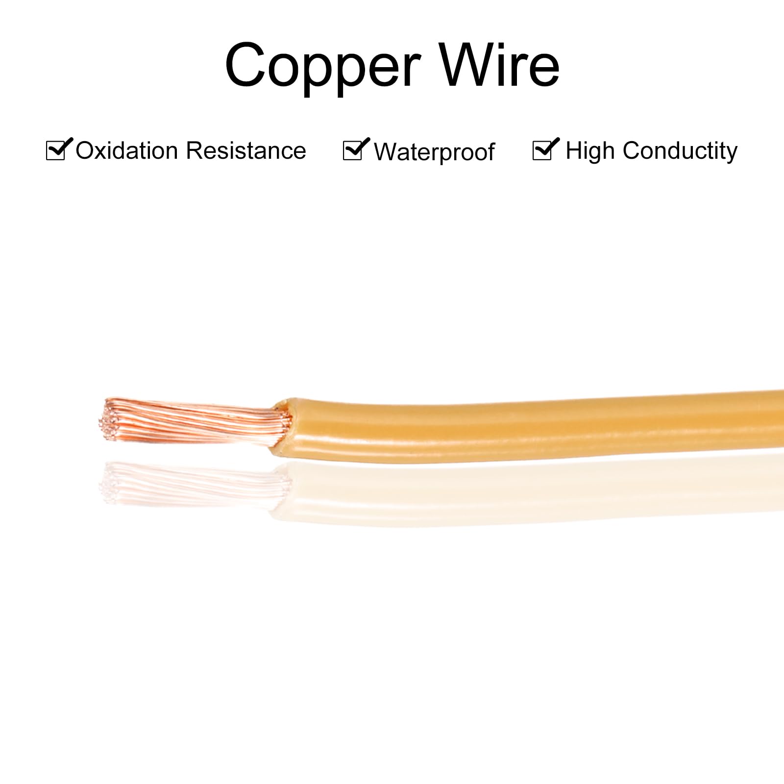 QUARKZMAN Cable Eléctrico Aislado De Cobre Trenzado De 75 Pies 12 AWG Cable De Conexión THHN Cable Residencial Industrial Para Puesta A Tierra Clasificado Para 600 Voltios Listado UL Naranja