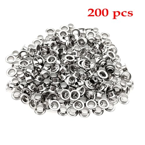 JZK 200x Silberne 5mm Ersatzösen für JZK-Einzellochzangen Metallösen Set für Ösenzangen Ösen Niete für 5mm Locher
