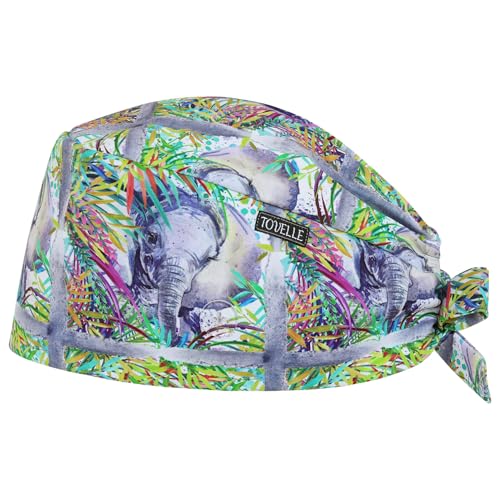 Image of Scrub Caps for Men and Women with Buttons, Classic Surgical Caps | Double-Sided Printed, Adjustable,Long Hours, Sweatbands, Fabric Help Reduce Static Buildup