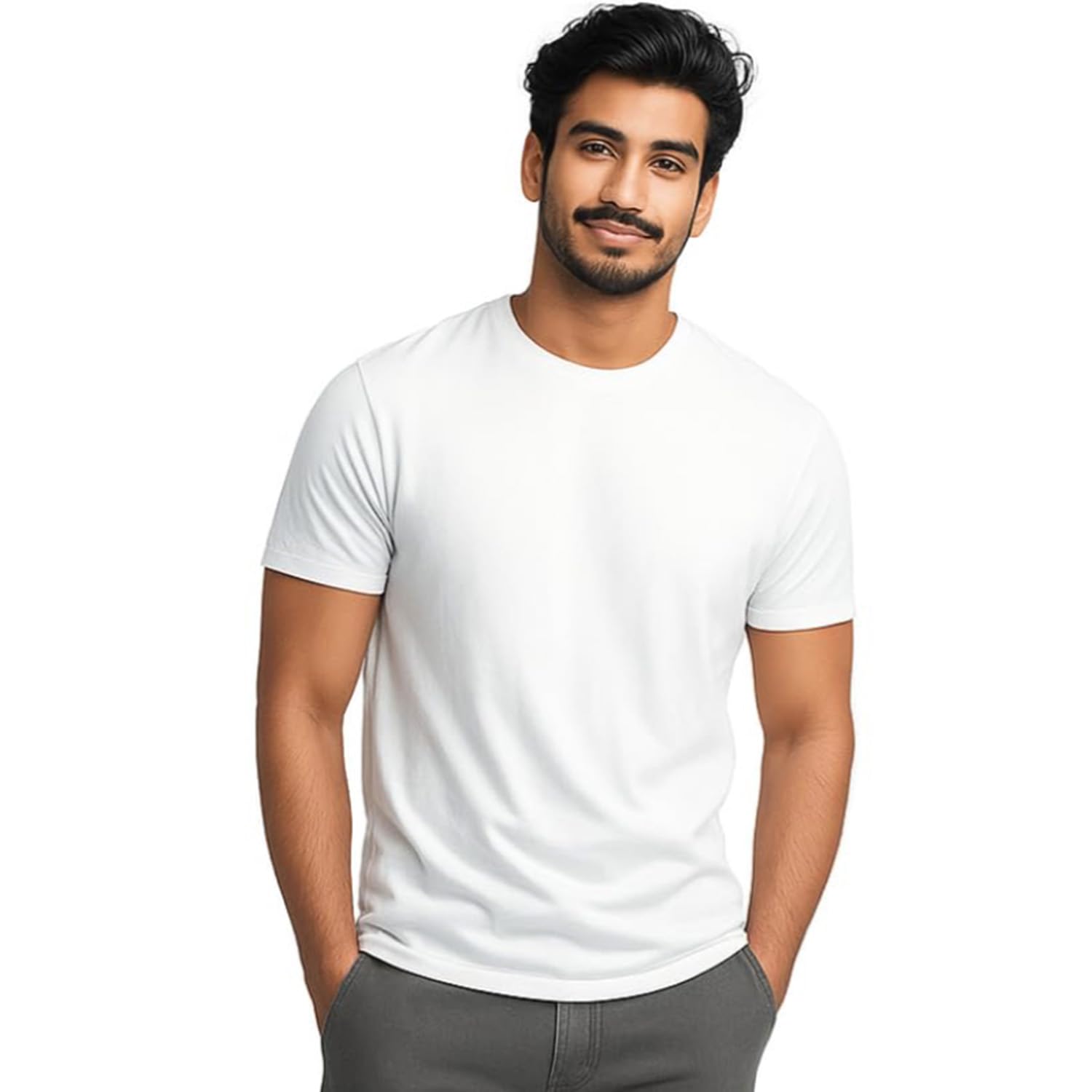 100% Soft Cotton Solid Plain T-Shirt | Round Neck Daily Use T-Shirt | Men's Half Sleeve Casual T-Shirts-picture-30