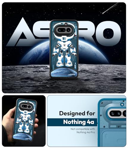 Image of KAPAVER Astro Big Eyes Back Cover Case for Nothing Phone 4a | Nothing Phone 4a Back Cover (Aqua Blue)