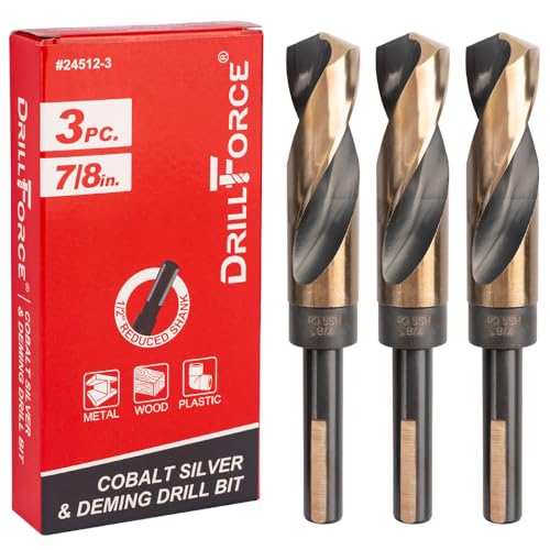 VALYRIANTOOL 3PCS 7/8 Inch Cobalt Drill Bit Set
