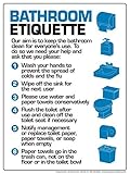 Bathroom Etiquette 12' X 16' Poster