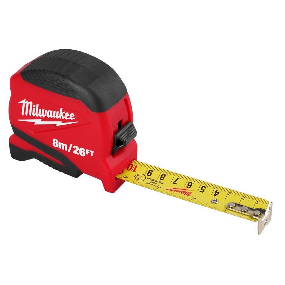 Milwaukee Electric - Metro a nastro compatto, 8 metri