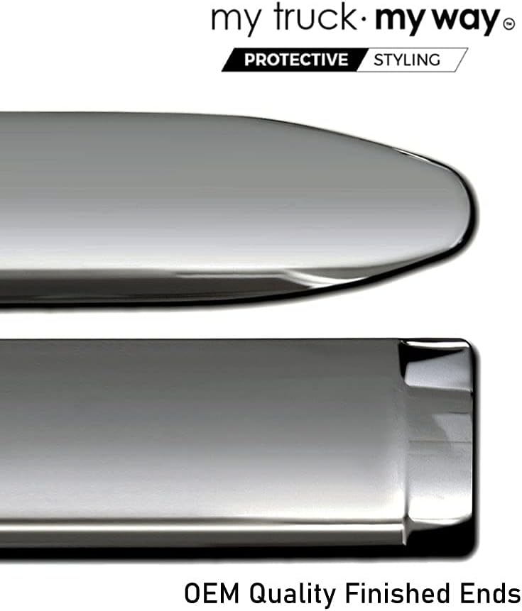 My Car My Way (Fits Ram 1500 2009-2018 6.33' Box Quad Chrome Body Side Molding Door Guard Moulding Cover Trim Door Protector : Automotive