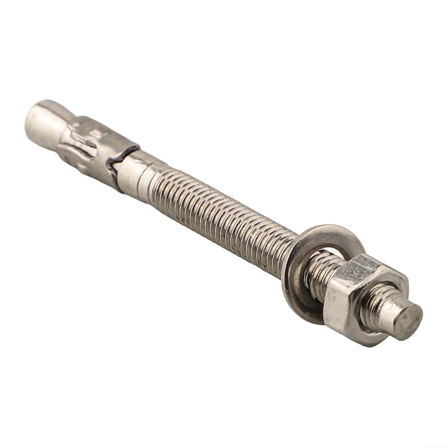 304 Stainless Steel Heavy Duty Anchor Bolts, Expansion Fasteners for Concrete and Masonry, Industrial Grade Wall Mounting Construction Hardware, 10 Pack(M8*90)