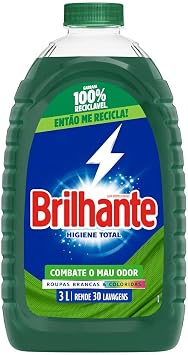 Sabão Líquido Brilhante Higiene Total 3L - Lava Roupas