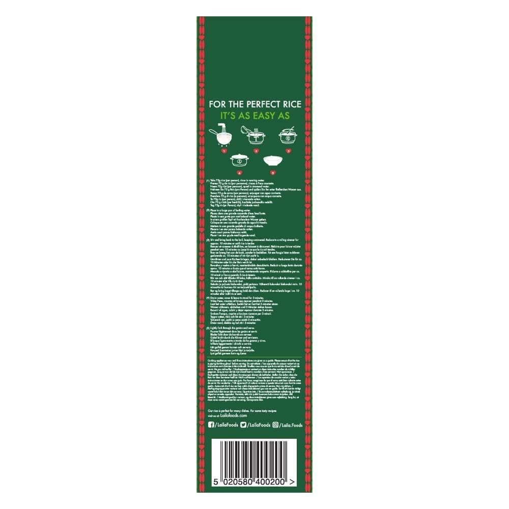 Riso Laila Basmati 20 kg – Riso Basmati Premium dal Pakistan, aromatico e facilmente digeribile, ideale per ogni occasione, senza glutine, contorno perfetto per i vostri piatti