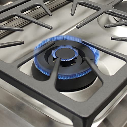 Brama Gas Range With 4 Burner Cooktop, Freestanding 30-Inch With Porcelain Convection Oven And Broil Function, Continuous Grates With Stainless Steel Construction, 4.2 Cu.ft., Metallic #TOP7