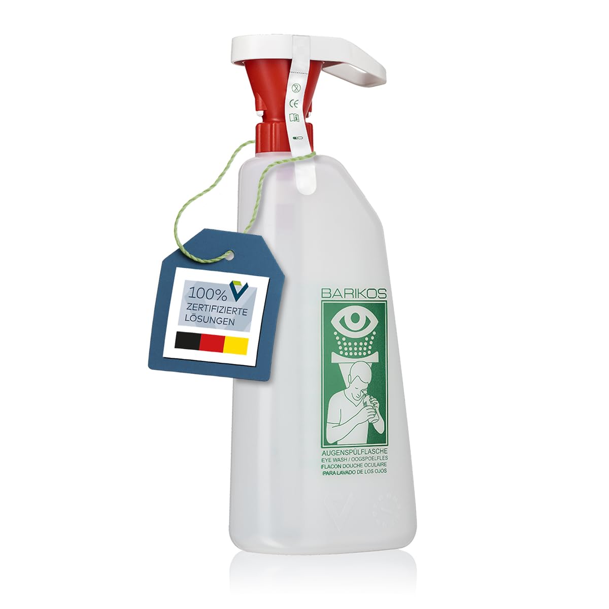 Augenspülflaschen-Set: Augenspülflasche 620 ml inkl. Wandbehälter, Erste Hilfe Augendusche